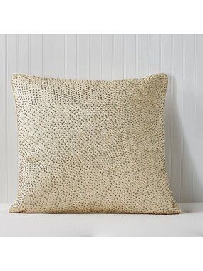 NWT Hudson Park Collection Foglia Pillow Sham Gold Size Euro